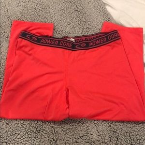 Bright pink champion power core crop leggings